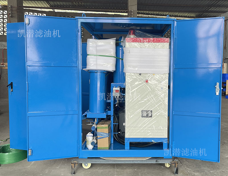 大慶某電廠-雙級真空濾油機拆箱現場！